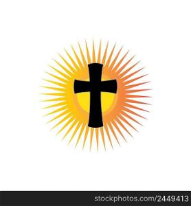 symbol of Christian cross,vector icon logo illustration design 