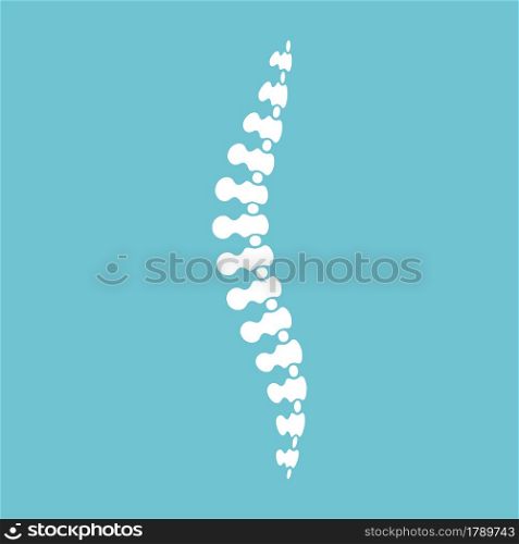 Symbol of diagnosis and treatment of back diseases. Vector illustration.. Symbol of diagnosis and treatment of back diseases.