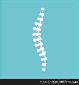 Symbol of diagnosis and treatment of back diseases. Vector illustration.. Symbol of diagnosis and treatment of back diseases.