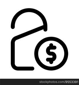Symbol of dollar on a price tag.
