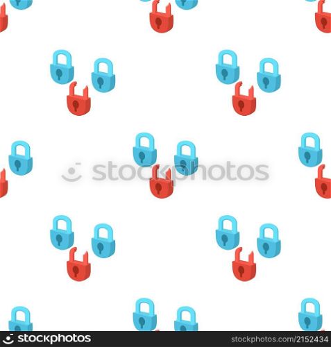 Symbol of internet security with padlocks pattern seamless background texture repeat wallpaper geometric vector. Symbol of internet security with padlocks pattern seamless vector