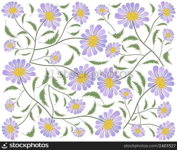 Symbol of Love, Background of Bright and Beautiful Purple Daisy or Gerbera Flowers.