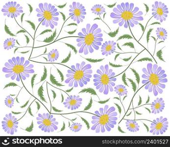 Symbol of Love, Background of Bright and Beautiful Purple Daisy or Gerbera Flowers.