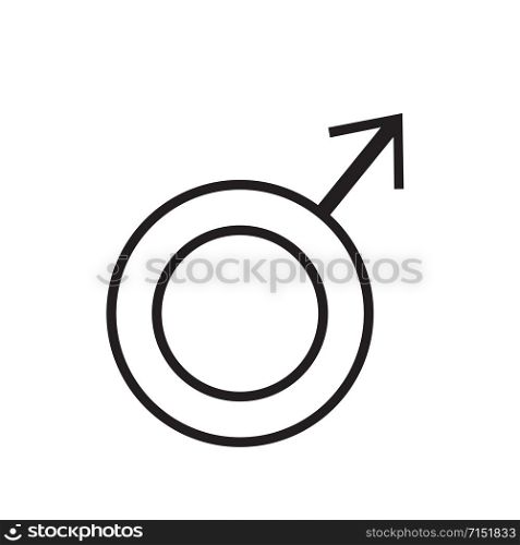 symbol of man isolated on white, stock vector icon illustration