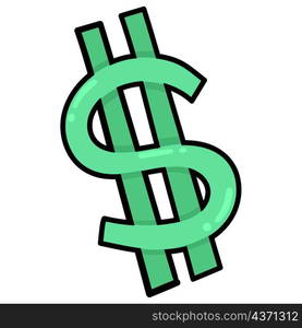 symbol of the US dollar currency exchange rate