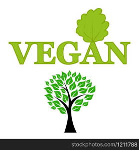 Symbol of vegetarianism and wood