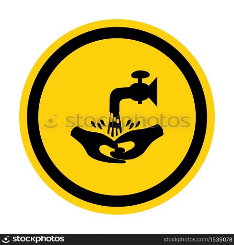 Symbol Wash Your Hands Please Isolate On White Background,Vector Illustration EPS.10