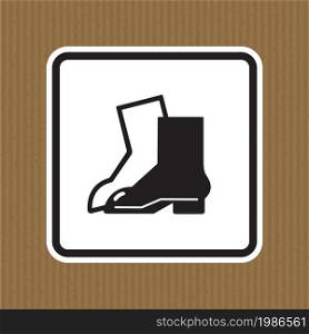 Symbol Wear Foot Protection sign Isolate On White Background,Vector Illustration EPS.10