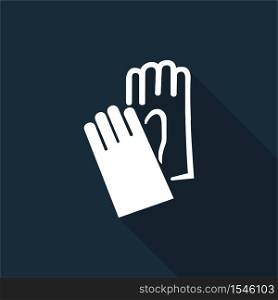Symbol Wear Hand Protection sign on black background,Vector illustration