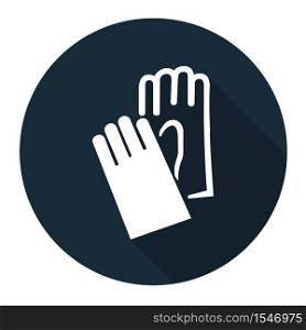 Symbol Wear Hand Protection sign on black background,Vector llustration