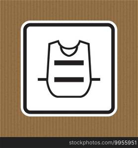 Symbol Wear Vest Isolate On White Background,Vector Illustration EPS.10