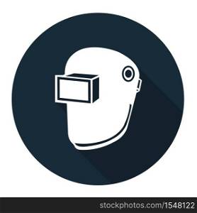 Symbol Wear Welding Helmet Isolate On White Background,Vector Illustration