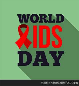 Symbol world aids day logo set. Flat set of symbol world aids day vector logo for web design. Symbol world aids day logo set, flat style