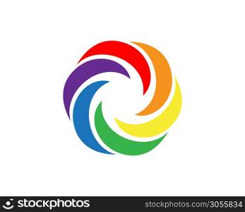 Symmetric Shape Color Template Logo Icon