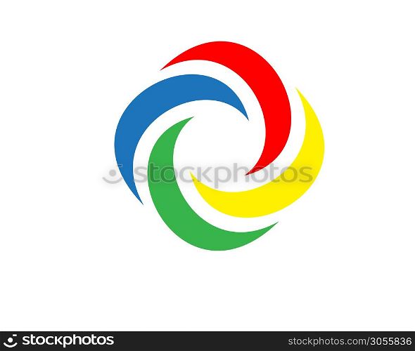 Symmetric Shape Color Template Logo Icon