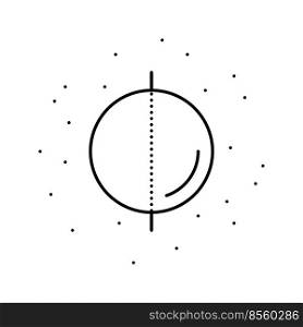 symmetrical mole line icon vector. symmetrical mole sign. isolated contour symbol black illustration. symmetrical mole line icon vector illustration