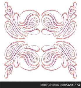 Symmetrical paisley doodle.