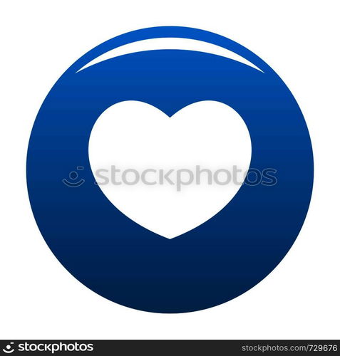 Sympathetic heart icon. Simple illustration of sympathetic heart vector icon for any design blue. Sympathetic heart icon vector blue