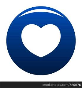 Sympathetic heart icon. Simple illustration of sympathetic heart vector icon for any design blue. Sympathetic heart icon vector blue