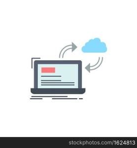 sync, processing, data, dashboard, arrows Flat Color Icon Vector