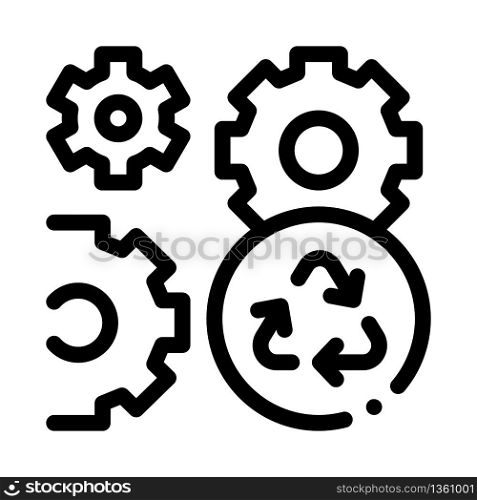 sync settings icon vector. sync settings sign. isolated contour symbol illustration. sync settings icon vector outline illustration