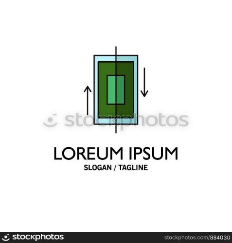 sync, synchronization, data, phone, smartphone Flat Color Icon Vector