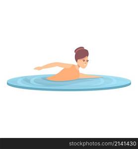 Synchro swim icon cartoon vector. Sport swimmer. Water skill. Synchro swim icon cartoon vector. Sport swimmer