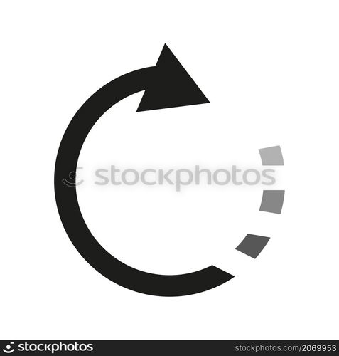 Synchronization arrow icon. Dotted sign. Circular element. Isolated object. Simple art. Vector illustration. Stock image. EPS 10.. Synchronization arrow icon. Dotted sign. Circular element. Isolated object. Simple art. Vector illustration. Stock image.