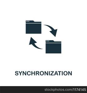 Synchronization icon vector illustration. Creative sign from gdpr icons collection. Filled flat Synchronization icon for computer and mobile. Symbol, logo vector graphics.. Synchronization vector icon symbol. Creative sign from gdpr icons collection. Filled flat Synchronization icon for computer and mobile