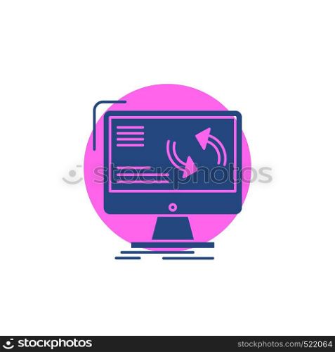 synchronization, sync, information, data, computer Glyph Icon.. Vector EPS10 Abstract Template background
