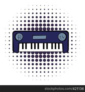Synthesizer comics icon on a white background. Synthesizer comics icon