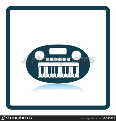 Synthesizer toy icon. Shadow reflection design. Vector illustration.