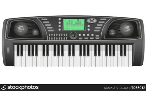 synthesizer vector illustration isolated on white background