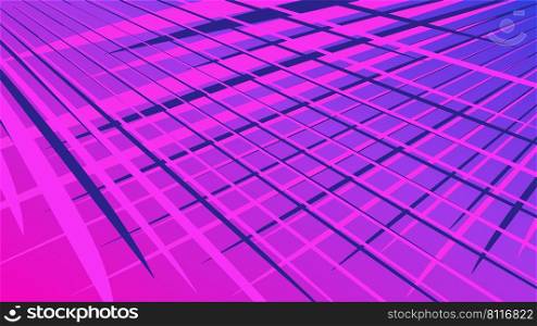 Synthetic pop background mesh from palm leaves on bright purple background. Grid background in 80s style. Vector illustration.. Synthetic pop background mesh from palm leaves on bright purple background. Grid background in 80s style.