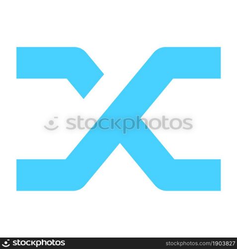 Synthetix SNX token new symbol cryptocurrency logo, coin icon isolated on white background. Vector illustration.