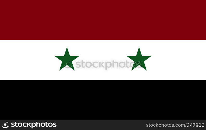 Syria flag image for any design in simple style. Syria flag image