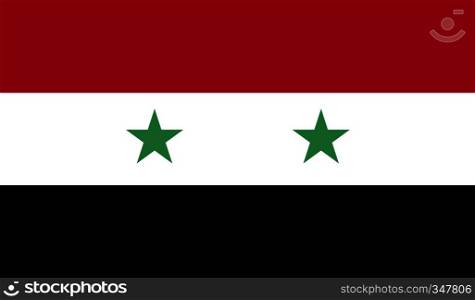 Syria flag image for any design in simple style. Syria flag image
