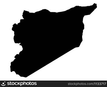 Syria Map Black Silhouette Vector illustration eps 10.. Syria Map Black Silhouette Vector illustration eps 10