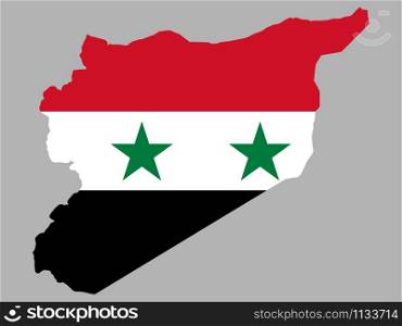 Syria Map Flag Vector illustration eps 10.