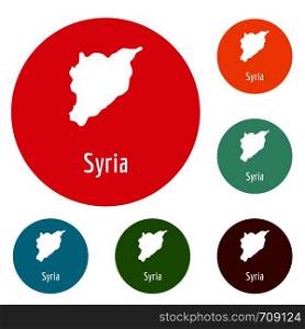 Syria map in black. Simple illustration of Syria map vector isolated on white background. Syria map in black vector simple