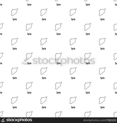 Syria map thin line. Simple illustration of Syria map vector isolated on white background. Syria map thin line vector simple