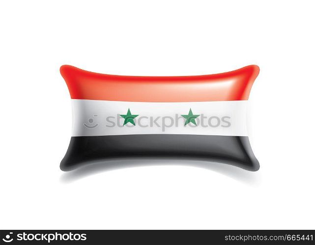 Syria national flag, vector illustration on a white background. Syria flag, vector illustration on a white background
