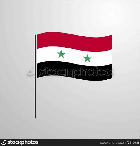 Syria waving Flag