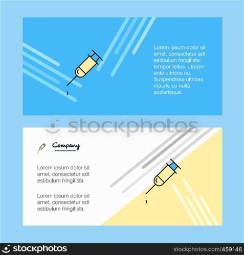 Syringe abstract corporate business banner template, horizontal advertising business banner.