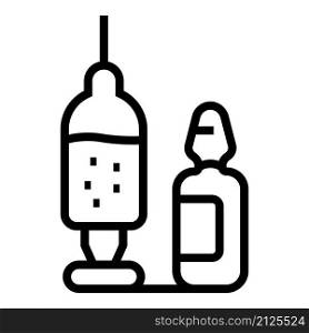 Syringe ampule icon outline vector. Vial vaccine. Bottle injection. Syringe ampule icon outline vector. Vial vaccine