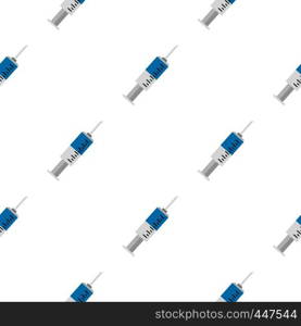 Syringe for injection with needle pattern seamless for any design vector illustration. Syringe for injection with needle pattern seamless
