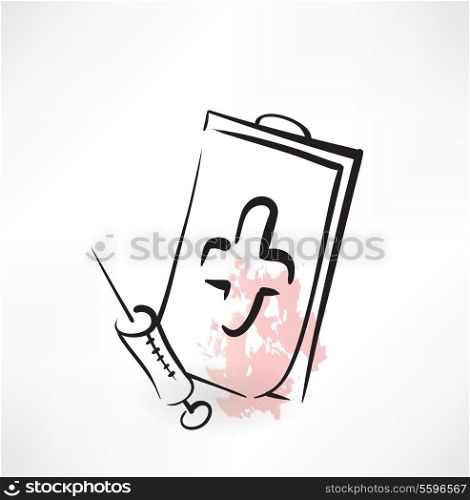 syringe grunge icon