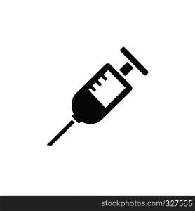 Syringe icon. Medicine icon. Isolated vector illustration