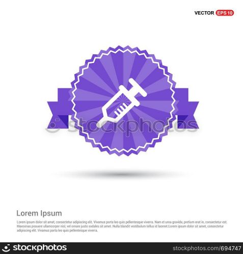syringe icon - Purple Ribbon banner