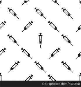 Syringe Icon Seamless Pattern Vector Art Illustration